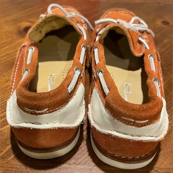 Vibram Ernest Hemingway Mens Boat Dock Shoes Brown Leather 2 Toned Size 10.5 M