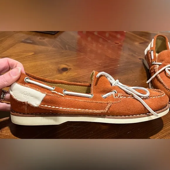 Vibram Ernest Hemingway Mens Boat Dock Shoes Brown Leather 2 Toned Size 10.5 M
