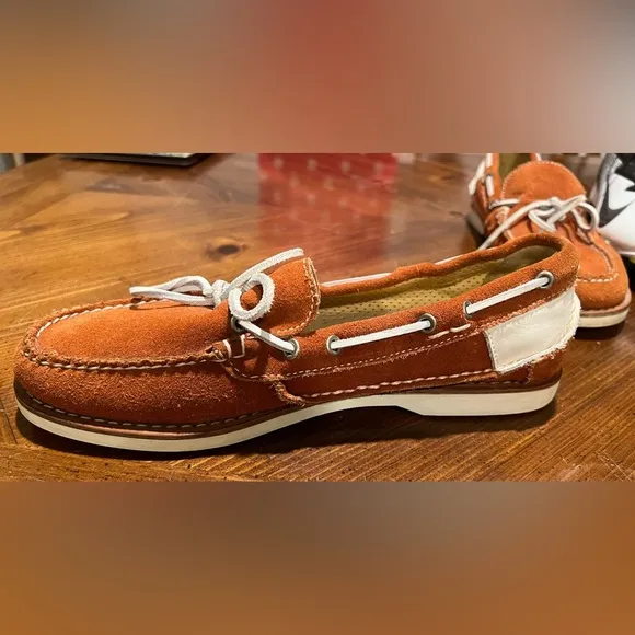Vibram Ernest Hemingway Mens Boat Dock Shoes Brown Leather 2 Toned Size 10.5 M