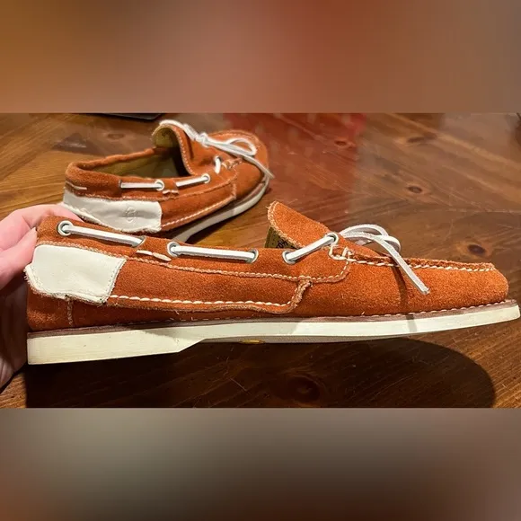 Vibram Ernest Hemingway Mens Boat Dock Shoes Brown Leather 2 Toned Size 10.5 M