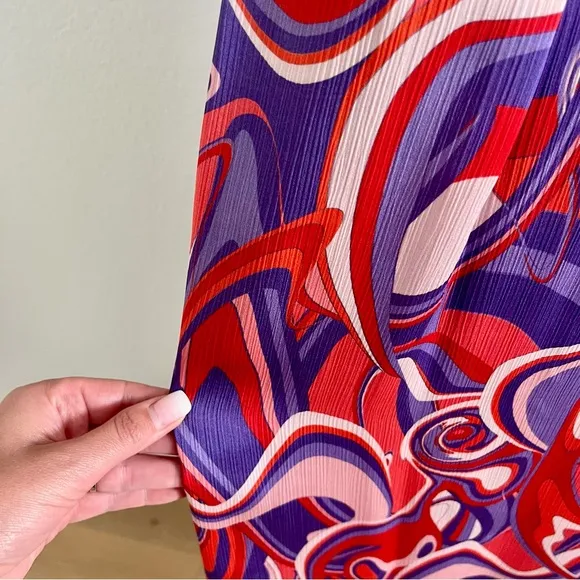 Vibrant Abstract Halter Neck Dress