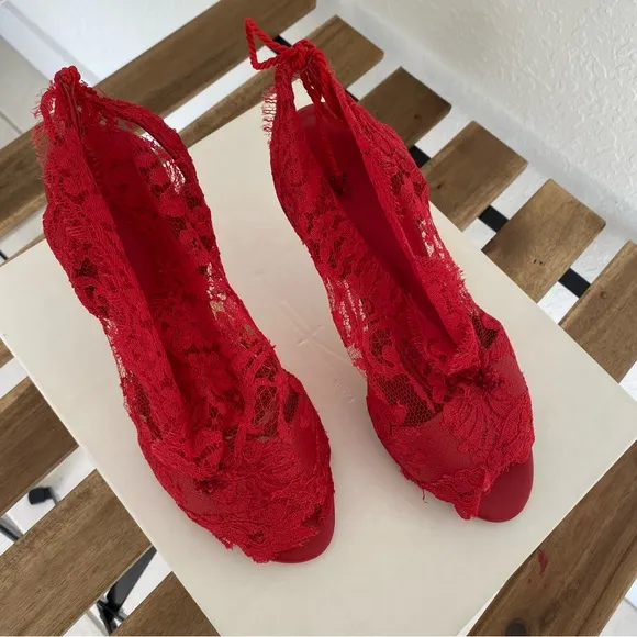 Vicente Rey Handmade Red Luxury Women Shoes. Size EU 40 US 10.