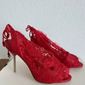 Vicente Rey Handmade Red Luxury Women Shoes. Size EU 40 US 10.
