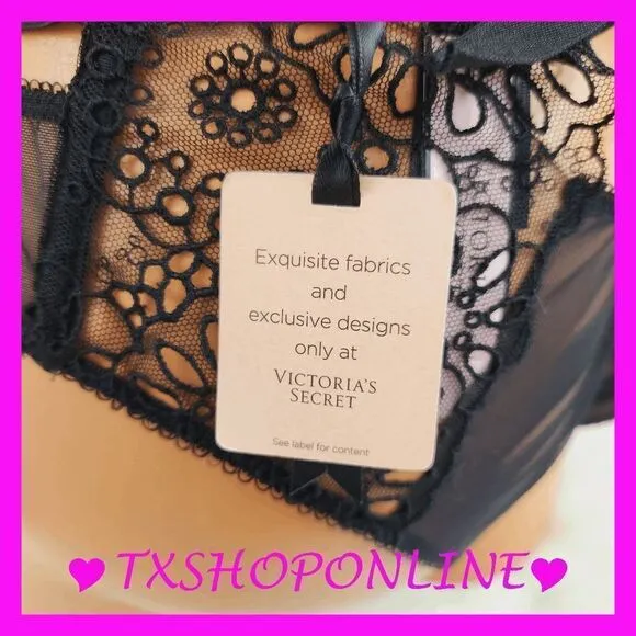 ❣️👙{Victoria's Secret} Designer collection rhinestones and lace cheekini panty