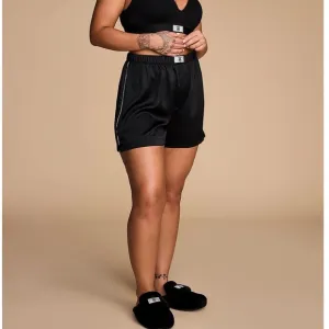VICTORIA'S SECRETShine Patch Satin Boxer Shorts With Matching Slippers