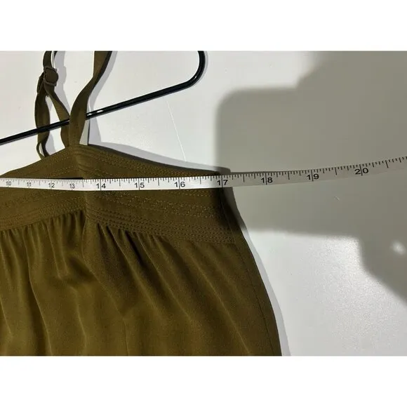 Vince 100% Silk Maxi Dress in Natural Olive Green Size XS NWT $445 Minimalist