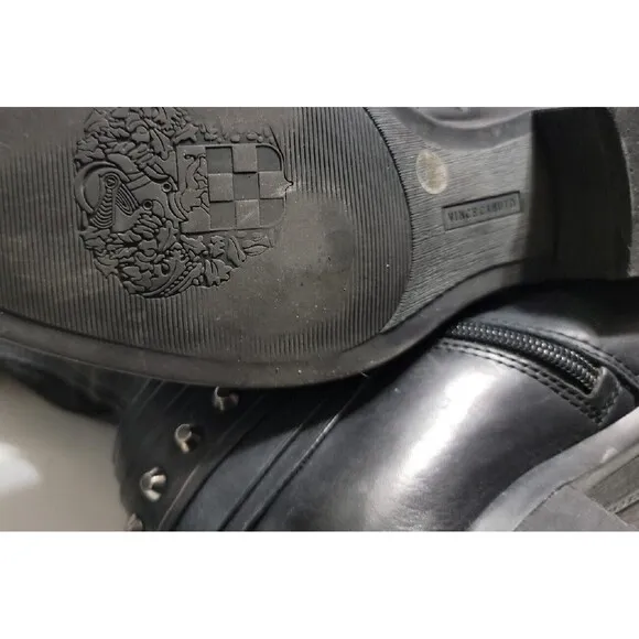 Vince Camuto Beatrix Ankle Studded Riding Boots Black Size 8.5M  38
