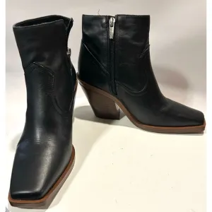 Vince Camuto Black Leather Ankle Boots
