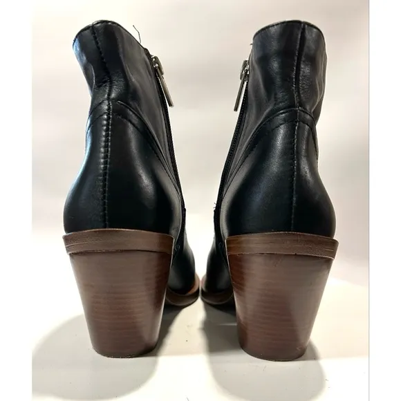 Vince Camuto Black Leather Ankle Boots