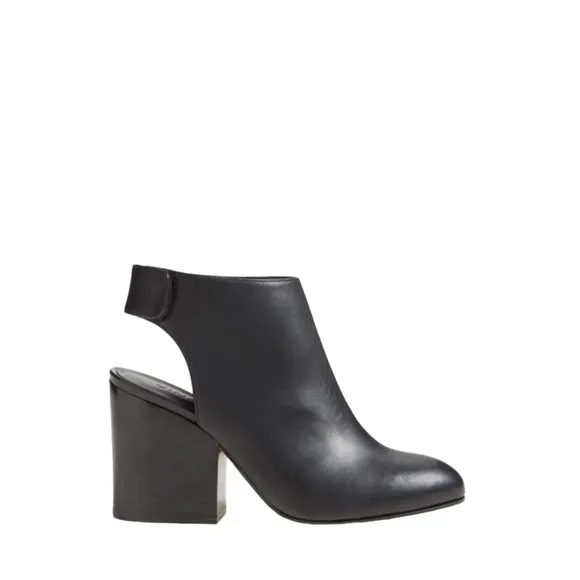 Vince Ingrid Black‎ Leather Slingback Ankle Boots