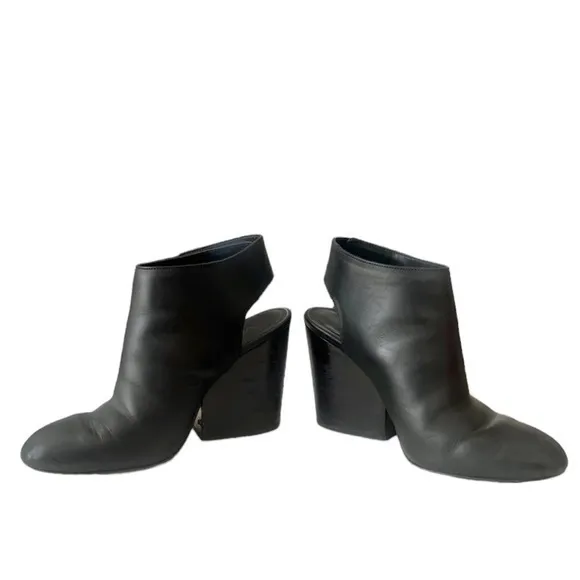 Vince Ingrid Black‎ Leather Slingback Ankle Boots