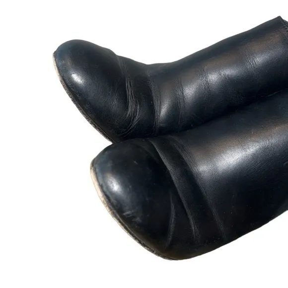 Vince Ingrid Black‎ Leather Slingback Ankle Boots