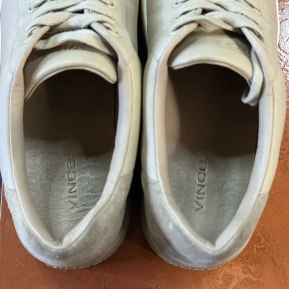 Vince Leather Men's Beige Sneakers