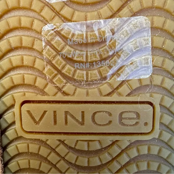 Vince Porter Tobacco Suede Shearling Lined Leather Slippers Men’s