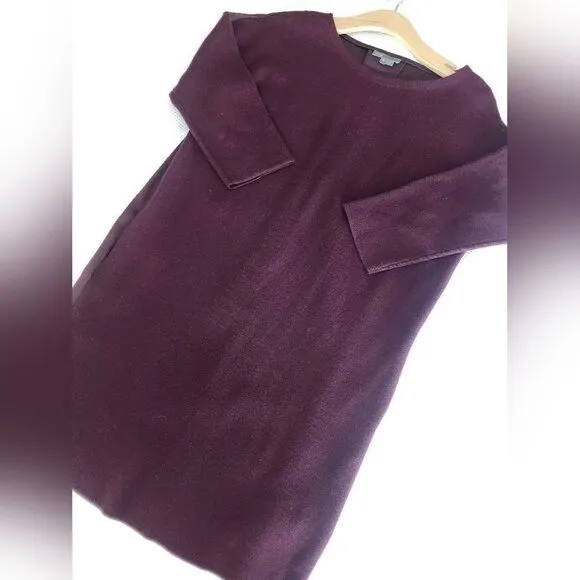 Vince Wool dress mix media Boxi side pockets sweater minimalist contemporary