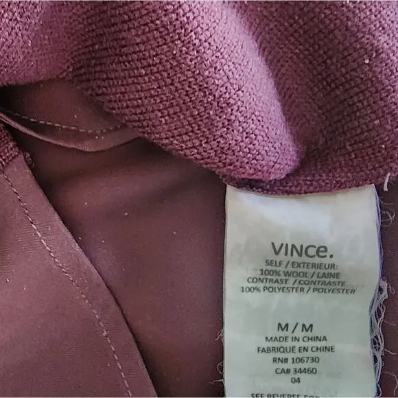 Vince Wool dress mix media Boxi side pockets sweater minimalist contemporary