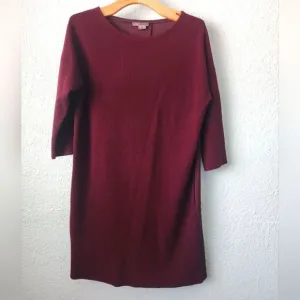 Vince Wool dress mix media Boxi side pockets sweater minimalist contemporary