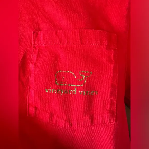 Vineyard Vines Girls 100% Cotton‎ Red Holiday Long Sleeve Size XL (16)