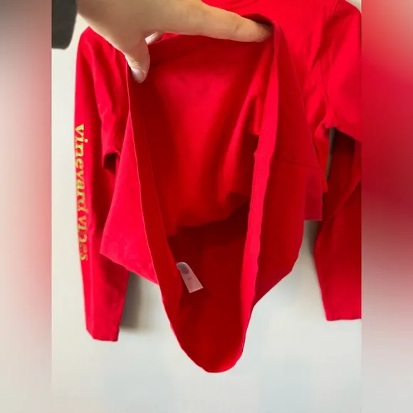 Vineyard Vines Girls 100% Cotton‎ Red Holiday Long Sleeve Size XL (16)