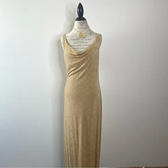Vintage 80s Gold Dress