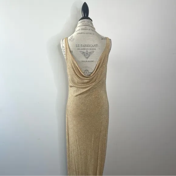 Vintage 80s Gold Dress