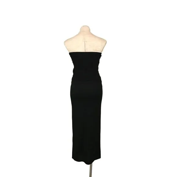 Vintage 80s Neiman Marcus Three Piece Dress Suit Black Minimalist Small