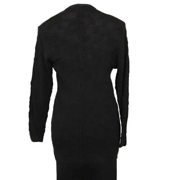 Vintage 80s Neiman Marcus Three Piece Dress Suit Black Minimalist Small