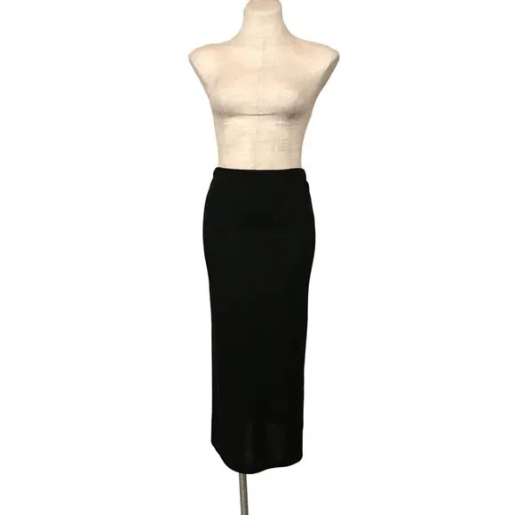 Vintage 80s Neiman Marcus Three Piece Dress Suit Black Minimalist Small