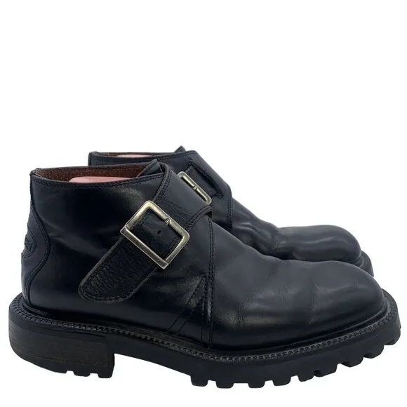 Vintage 90s KENNETH COLE Ankle Boots Monk Strap Leather Mens Sz 7 Women’s 9.5-10