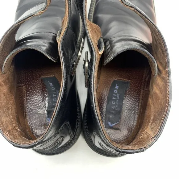 Vintage 90s KENNETH COLE Ankle Boots Monk Strap Leather Mens Sz 7 Women’s 9.5-10