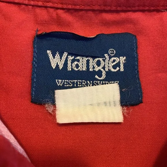 Vintage 90s Wrangler Pearl Snap Men 2XL Red Button Up Western Style