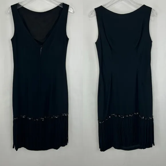 Vintage Black Minimalist 90s Jazzy Evening Dress Cocktail Dress