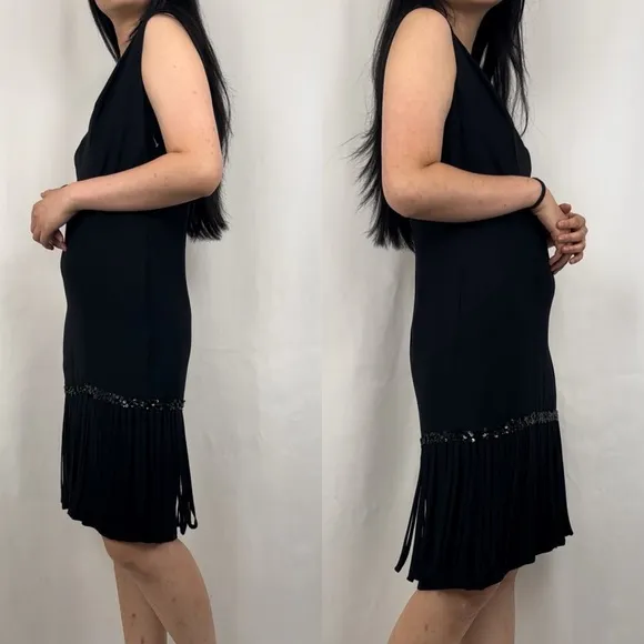 Vintage Black Minimalist 90s Jazzy Evening Dress Cocktail Dress