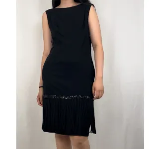 Vintage Black Minimalist 90s Jazzy Evening Dress Cocktail Dress