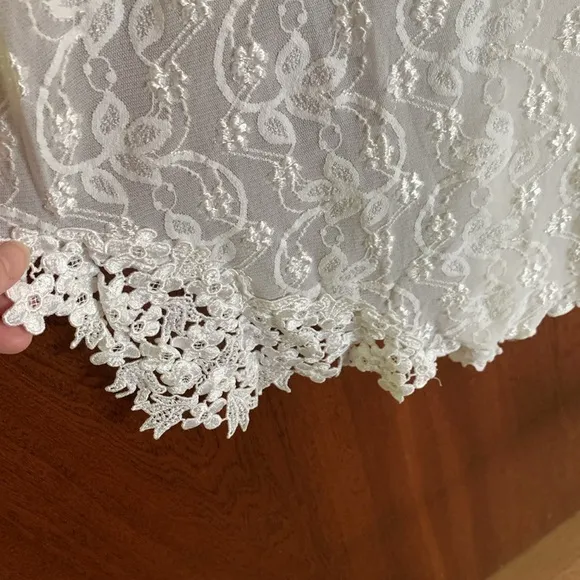 Vintage Claire Pettibone White Lace Sheath Wedding Slip Dress