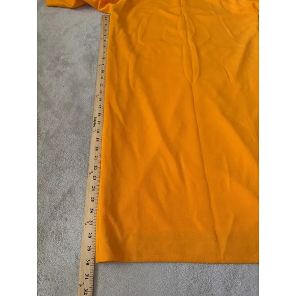 Vintage Dominique Sz 14 Mock Neck Midi Orange 60s/70s Dress Saks Fifth Ave