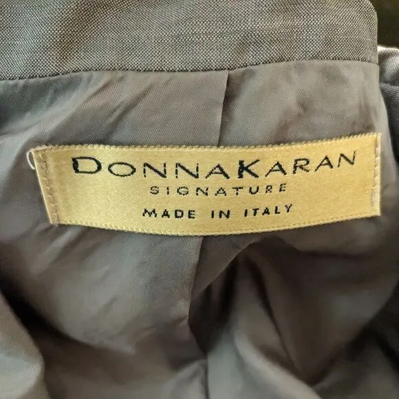 Vintage Donna Karan Signature Blazer Jacket Minimalist 90s Classic Brown 16