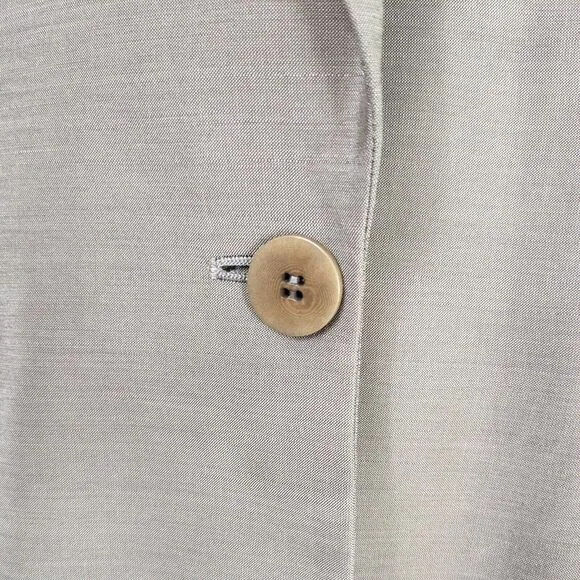 Vintage Donna Karan Signature Blazer Jacket Minimalist 90s Classic Brown 16
