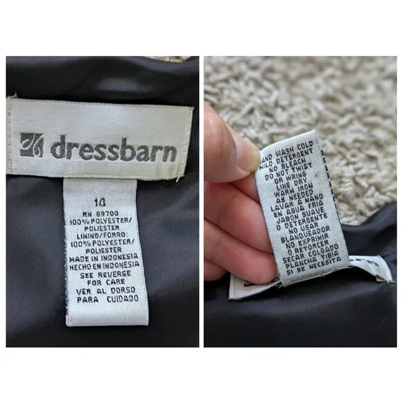 Vintage Dressbarn Dress Womens 14 Black Asymmetric Hem Fairy Grunge Goth Luxury