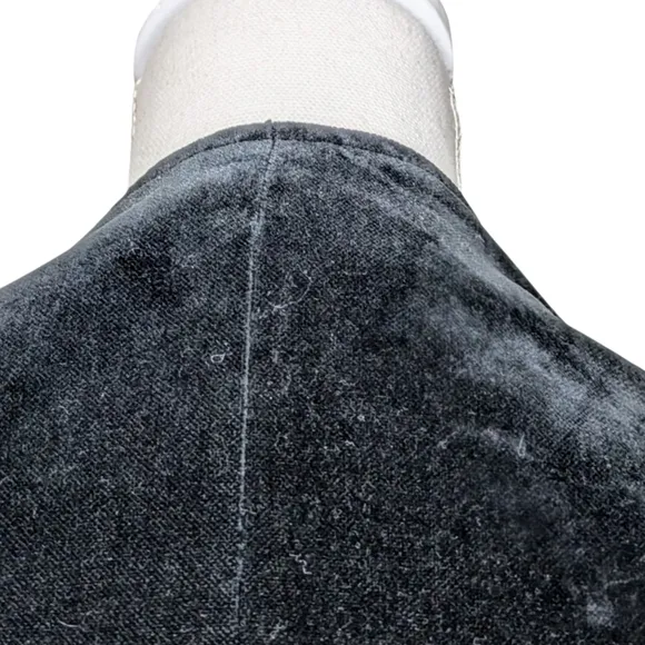 VINTAGE DRIZZLE COAT FEMININE LUXURY  BLK VELVET DRESS COAT SAKS FIFTH A…
