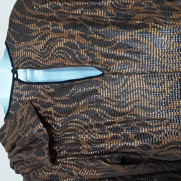 Vintage Frances La vie gowns formal maxi dress women 12 brown luxury events Y2K
