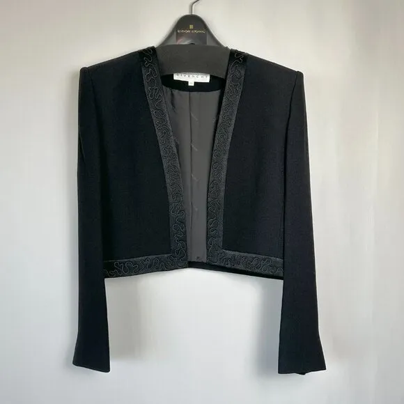 Vintage Givenchy Hi Formal Black Dress &amp; Jacket Women's 10 Luxury Minimalism