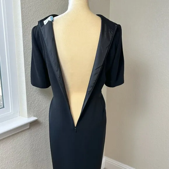 Vintage Givenchy Hi Formal Black Dress &amp; Jacket Women's 10 Luxury Minimalism