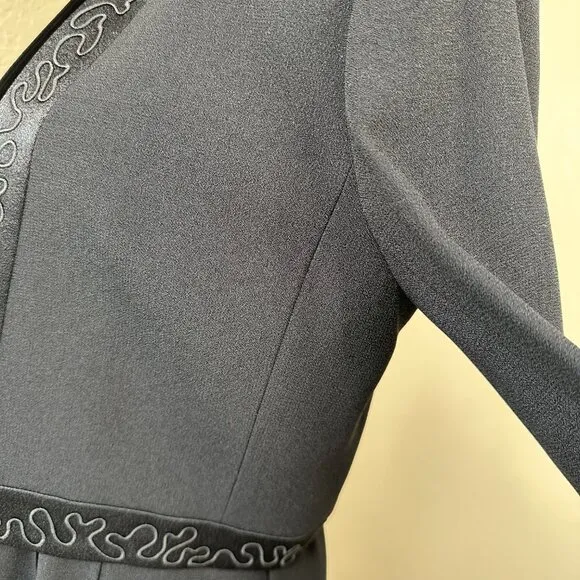 Vintage Givenchy Hi Formal Black Dress &amp; Jacket Women's 10 Luxury Minimalism