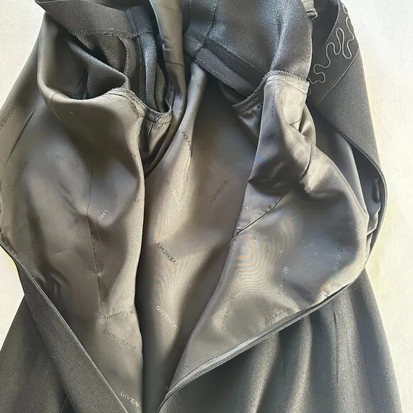 Vintage Givenchy Hi Formal Black Dress &amp; Jacket Women's 10 Luxury Minimalism