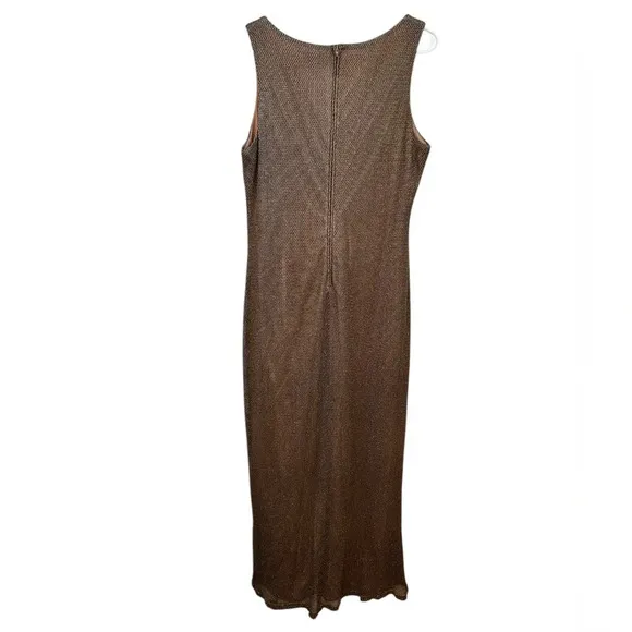Vintage gold mesh maxi dress by Onyx Nite
