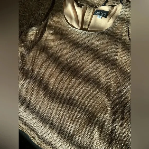 Vintage gold mesh maxi dress by Onyx Nite