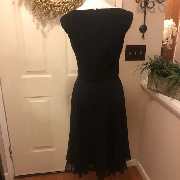 Vintage HAROLD’S Black Silk Formal Dress Luxurious