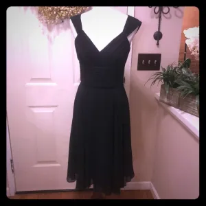 Vintage HAROLD’S Black Silk Formal Dress Luxurious