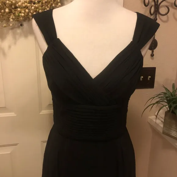 Vintage HAROLD’S Black Silk Formal Dress Luxurious
